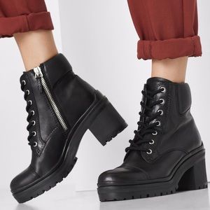 Aldo Brania Heeled Combat Boot size 6.5